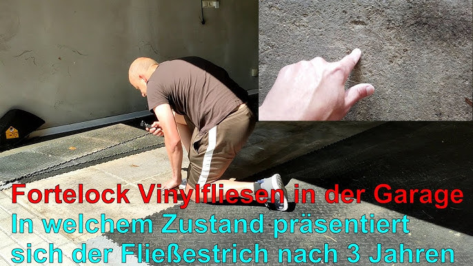 Garagen Boden sanieren mit PVC Klick Fliesen von Fortelock 