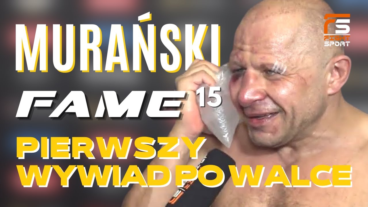 PIERWSZY WYWIAD JACKA MURAŃSKIEGO PO PRZEGRANEJ Z TAŃCULĄ NA FAME MMA 15