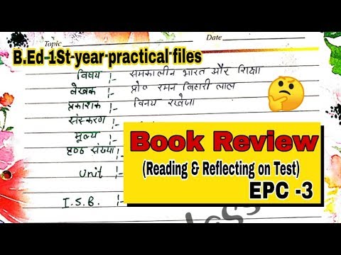 Book Review File B Ed 1st Year File Youtube Book Review File B Ed 1st Year File Youtube
