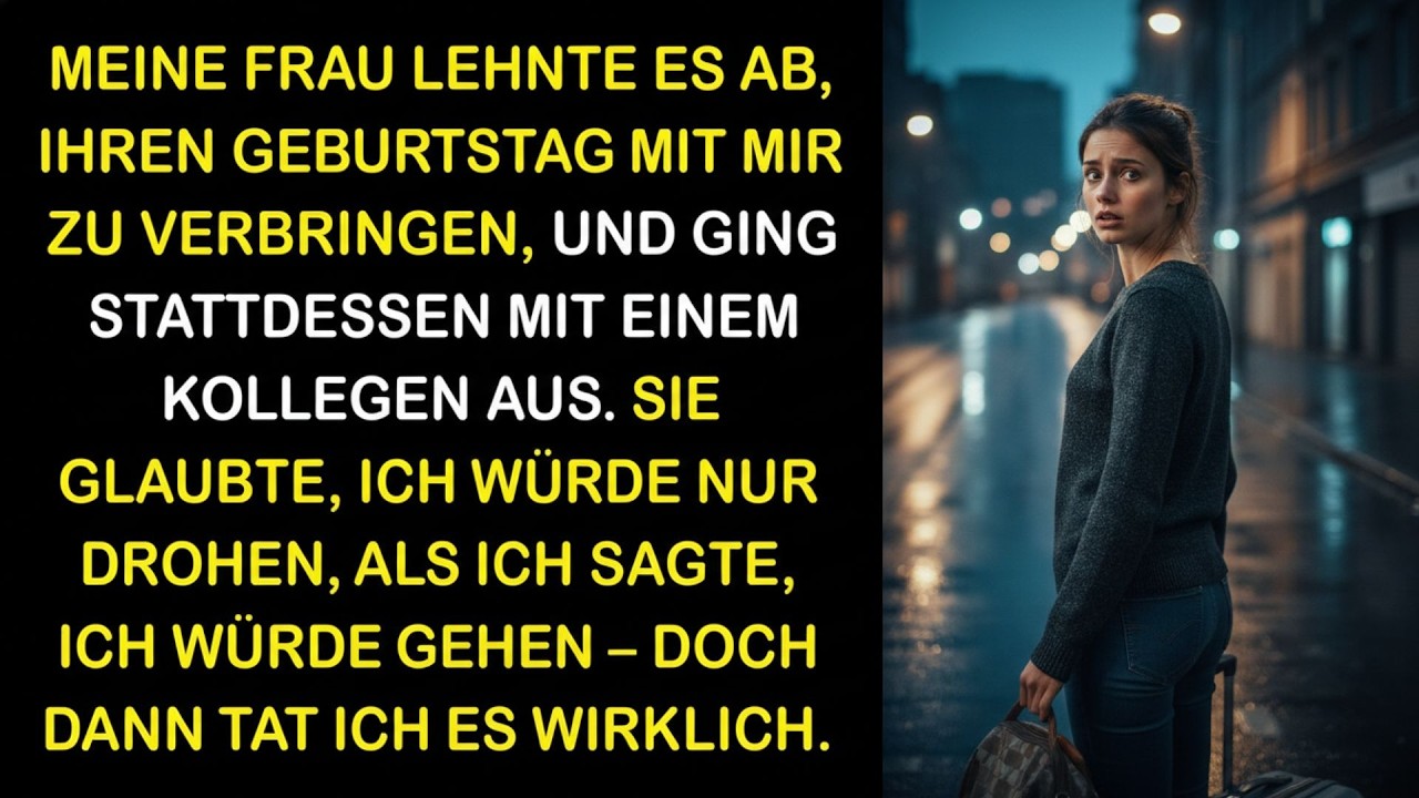 🌹Meine Frau feierte ihren Geburtstag mit einem Kollegen – sie dachte, ich würde bluffen🌹
