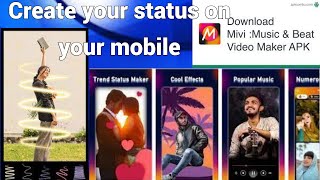 Create status on your mobile  Mivi |Musical Video Maker |  by technical promax screenshot 5