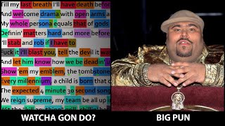 Big Pun - Watcha Gon Do? [Rhyme Scheme] Highlighted