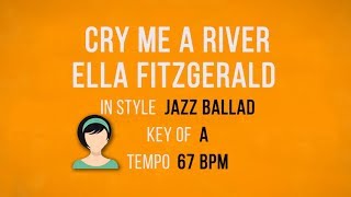 Cry Me a River - Julie London - Karaoke Female Backing Track chords