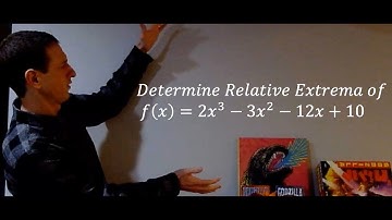 Determine Relative Extrema of f(x)=2x^3-3x^2-12x+10 Using First Derivative