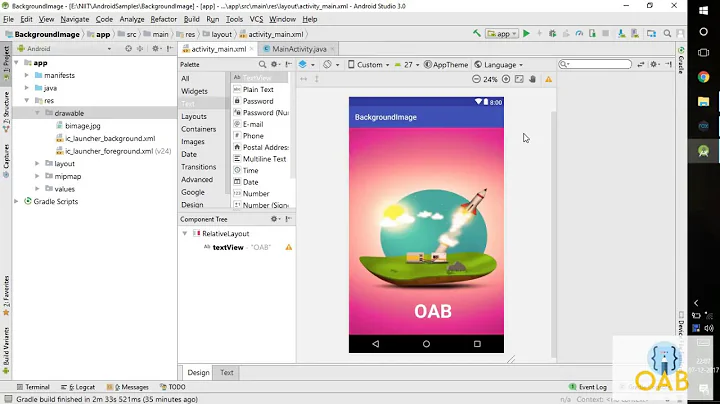 How to set Background Image/Image as Background for Activity in Android studio