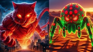 Super Cat Vs Super Spider 😱😱😱#ytshorts #viral #cat #trending #cute #foryou #meow