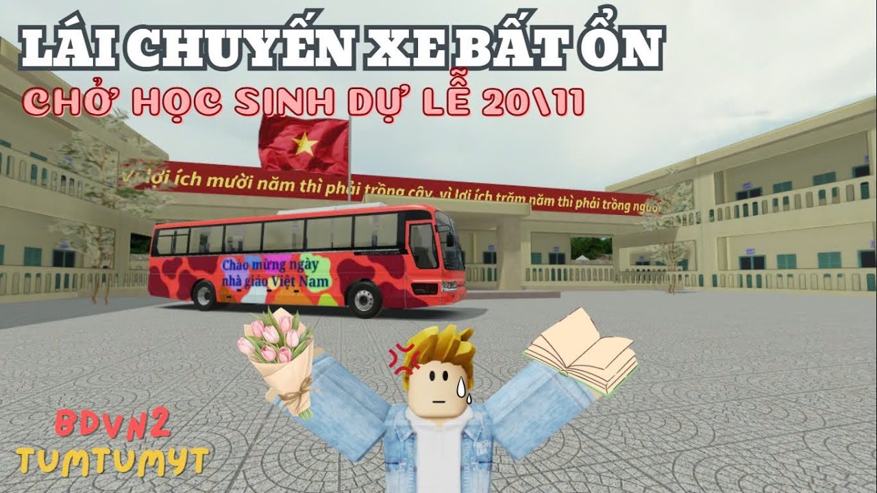 [VLOG] TUMTUM GẶP NẠN KHI CHỞ HỌC SINH ĐẾN TRƯỜNG DỊP 20/11 TRONG BDVN2 ROBLOX