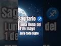 SAGITARIO ♐ Luna llena del 1 de mayo: Tu etapa de aislamiento terminó
