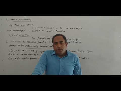 Linear programming, objective function, optimal solution math. 2nd year ...