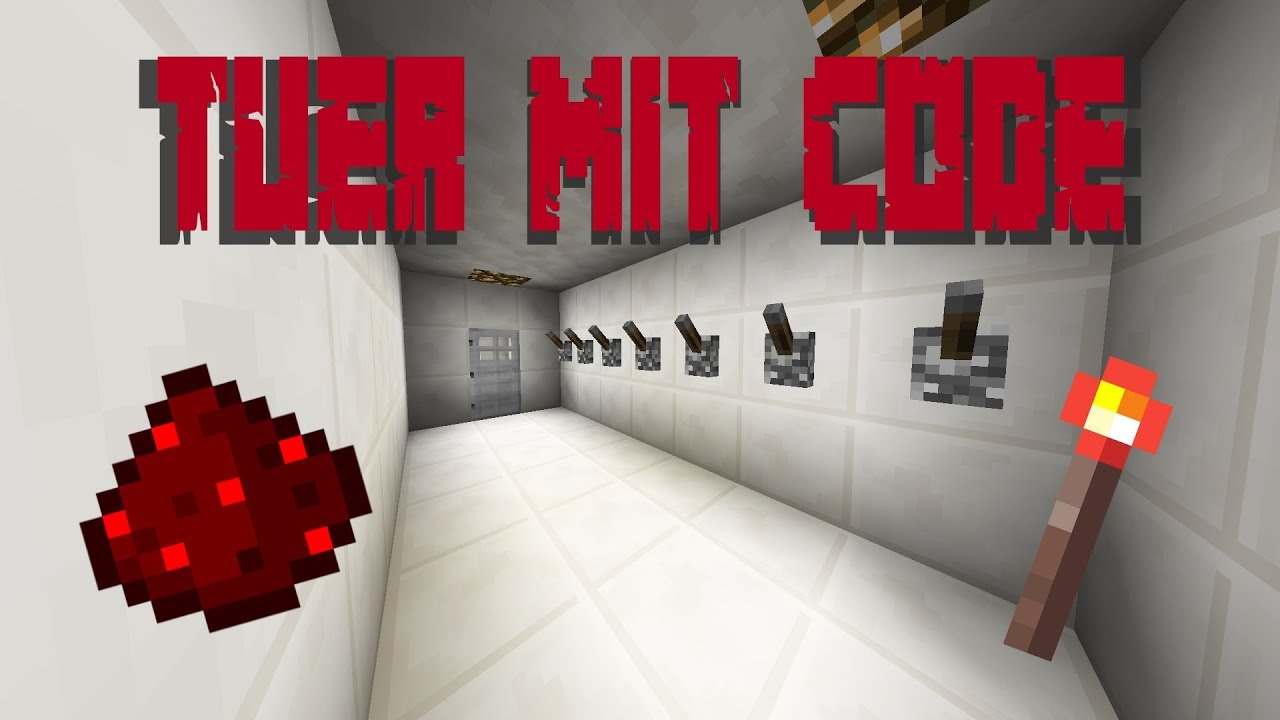Minecraft Tür mit Code! | Minecraft Redstone Tutorial - YouTube