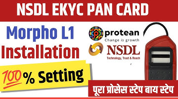 Nsdl Ekyc Pan Morpho L1 Setting | How To Install Morpho L1 Device In NSDL Pan Portal