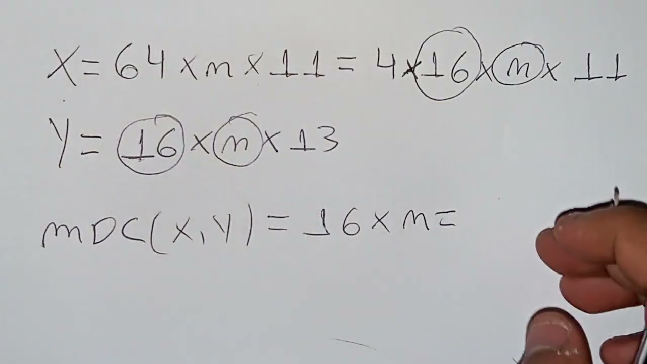 Dados os nÃºmeros x e y tais que x=64 x n x 11, y=16 x n x 13 e o  m.d.c.(x,y)=432, qual Ã© o fator que - YouTube