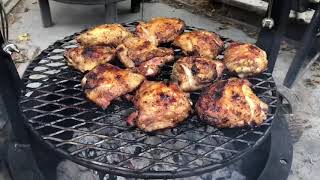 Santa Maria chicken thighs on the 18 inch Gabby’s Grill