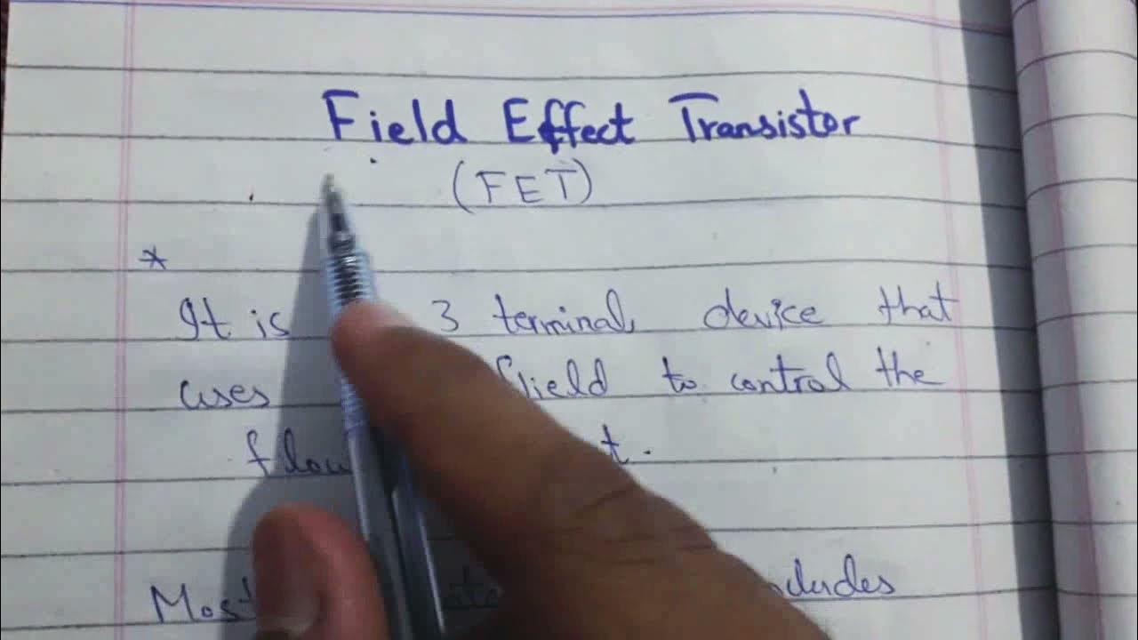 Field Effect Transistor FET in hindi\urdu YouTube
