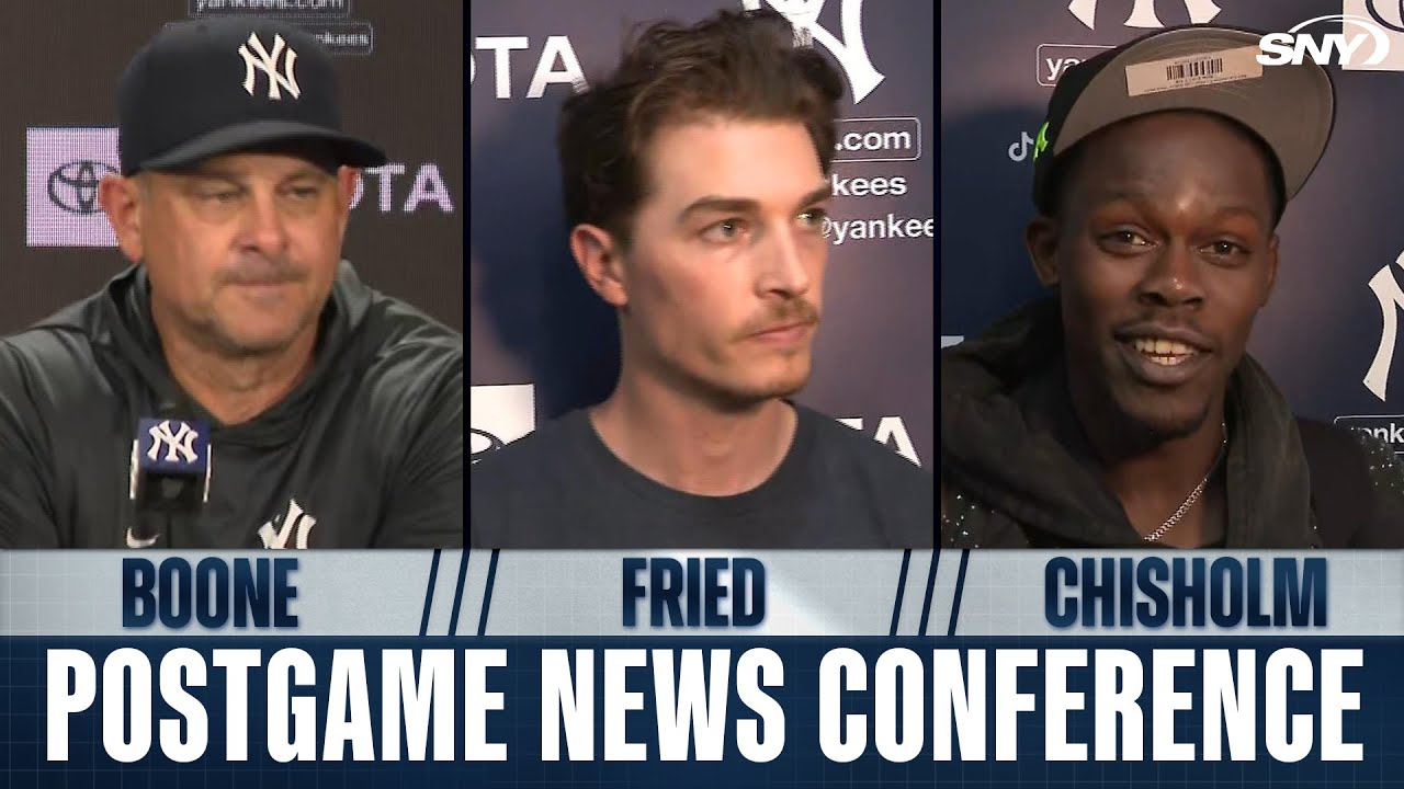 Aaron Boone, Max Fried, and Jazz Chisholm Jr. on Yankees shutout win over Guardians