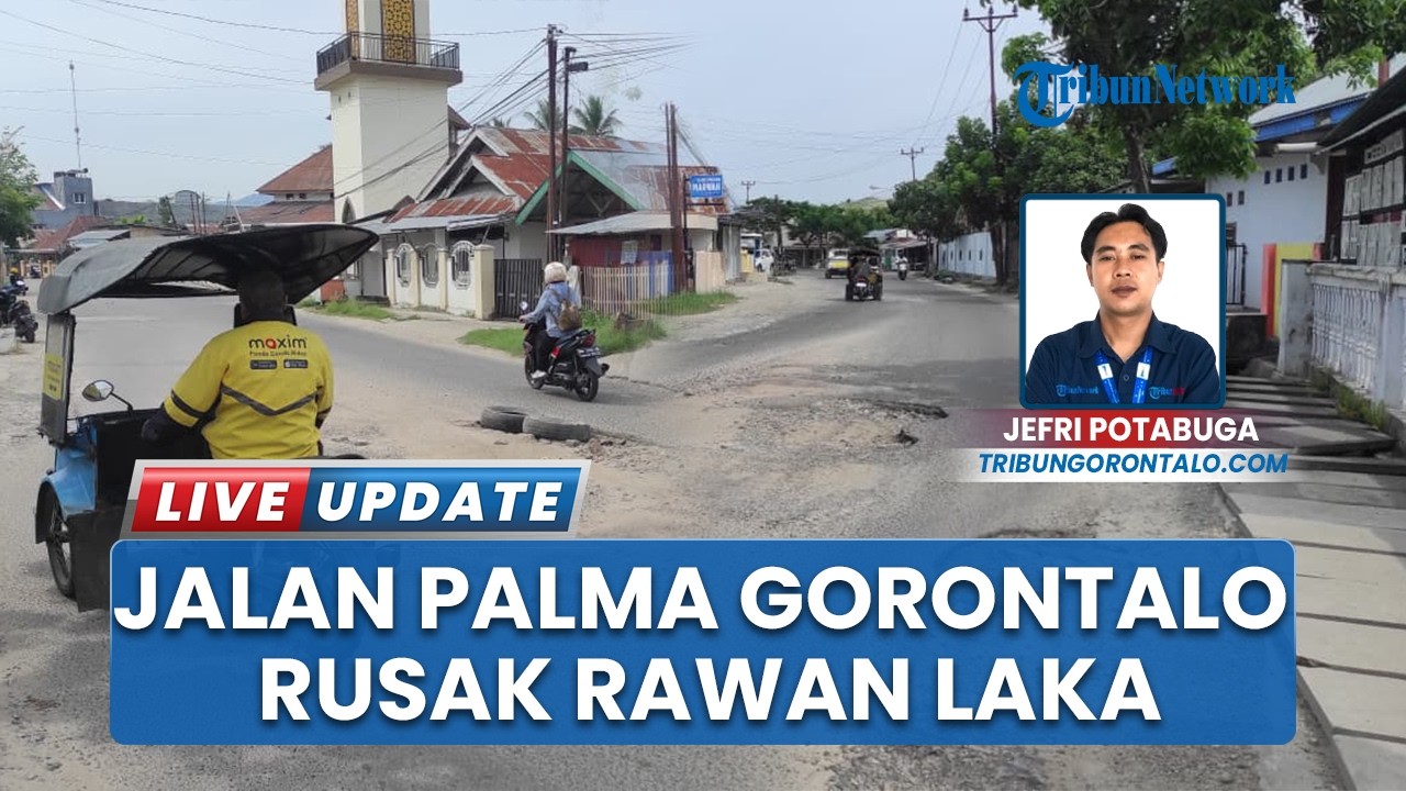 Waspada! Jalan Palma Kota Gorontalo Rusak Parah, Lubang Menganga dan Rawan Kecelakaan