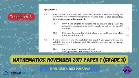 PROBABILITY: TREE DIAGRAMS | November 2017: MATHEMATICS Paper 1 Question 08 (Grade 11)