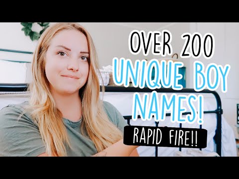 Over 200 Unique Baby Boy Names