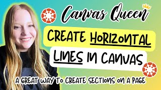 Create Horizontal Lines Using HTML | Canvas LMS Tutorial by Canvas Queen 388 views 3 months ago 11 minutes, 9 seconds