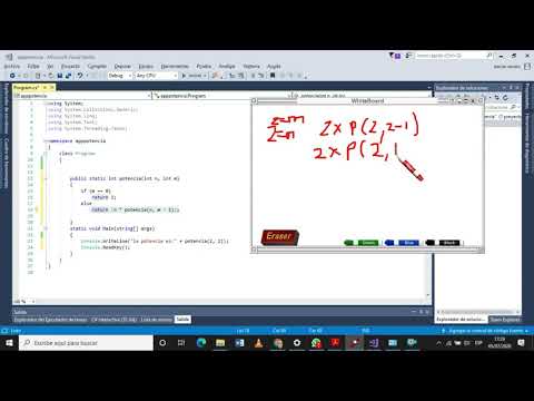 POTENCIA-RECURSIVIDAD- VISUAL STUDIO C#