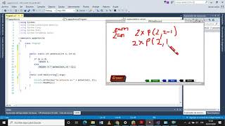 POTENCIA-RECURSIVIDAD- VISUAL STUDIO C#