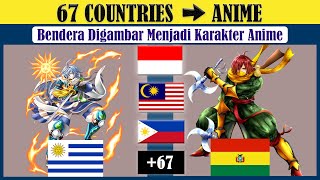 67 Negara Digambar sebagai Karakter Anime Samurai