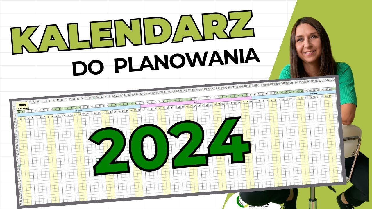 Kalendarz w Excelu do planowania pracy i zadań 2024 , Arkusze Google