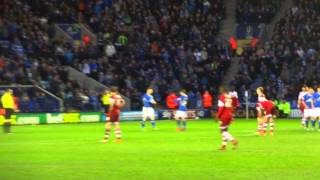 David Nugent penalty miss vs Middlesbrough ||| King Power Stadium ||| 25/01/2014