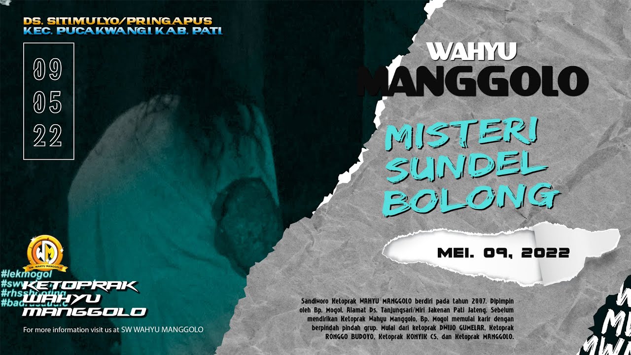 MISTERI SUNDEL BOLONG Full Carios - Ketoprak WAHYU MANGGOLO Live Pringapus 2022