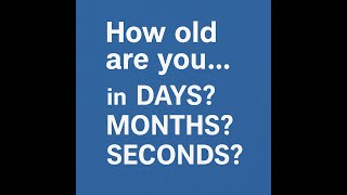 Calculate your age | Age calculation calculator by birth date | www.agecaluter.com