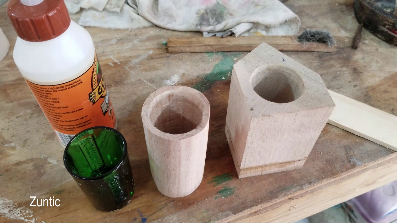Making a wooden shot glass