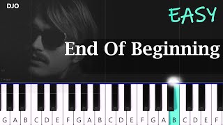 Djo - End Of Beginning  ~   EASY PIANO TUTORIAL