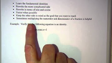 Verifying Trig Identities 1