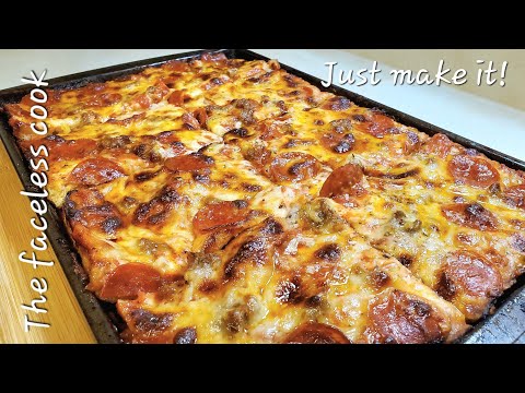 3 cheese sausage and pepperoni sheet pan pizza. Only 17.00 for the whole pie!