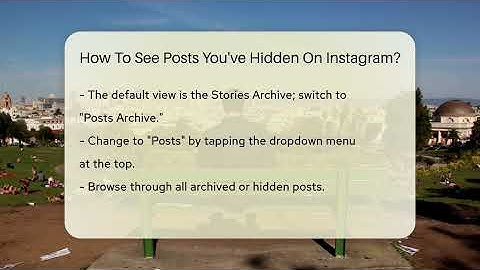 How To See Posts You