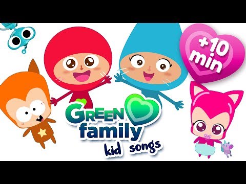NURSERY RHYMES AND KIDS SONGS COMPILATION in ENGLISH | Green Family Kids Songs | Green Family