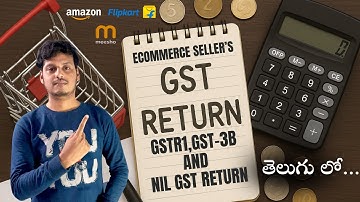 How to File GSTR-1 & GSTR-3B for Ecommerce Sellers|Nil GST Return Amazon, Flipkart & Meesho|Telugu.