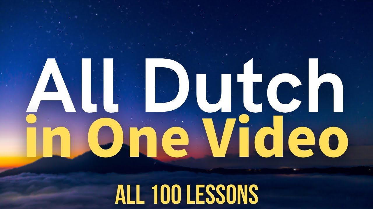 Easy Dutch 1 - Basic Phrases from the streets