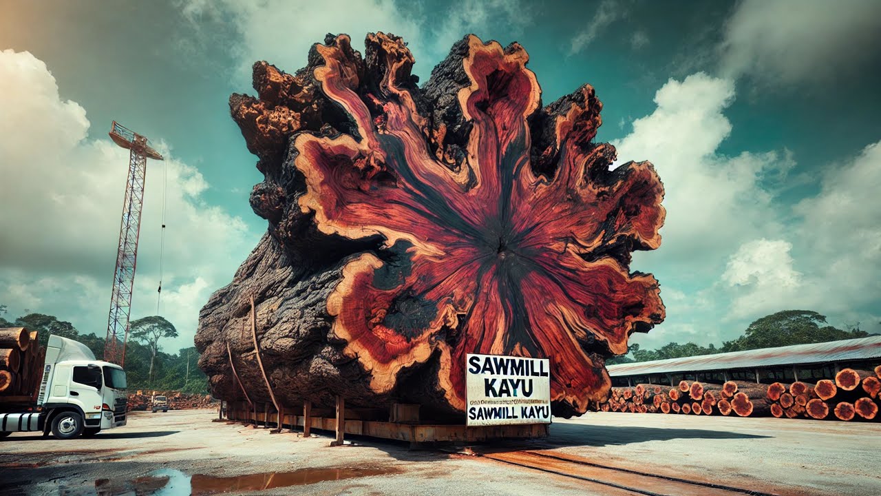 Watch Giant Monster Logs Get Cut Down at the Sawmill ‼️ Extreme ...