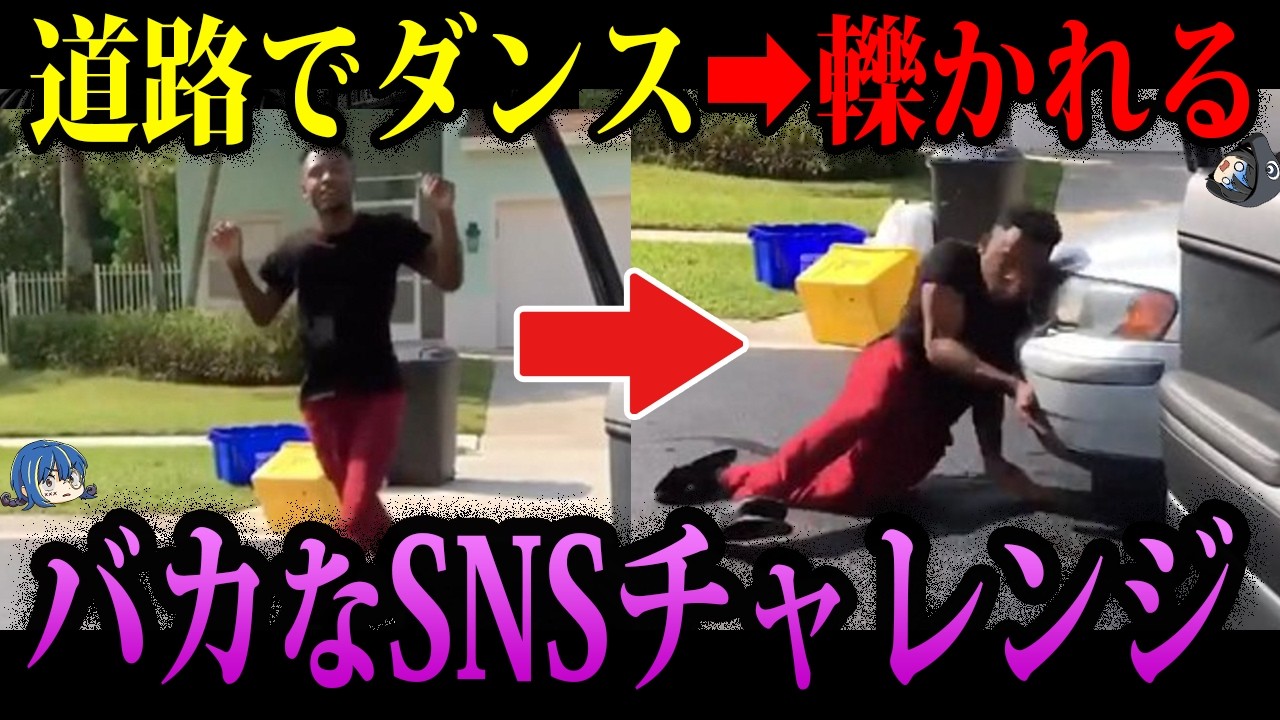 【ゆっくり解説】道路に飛び出していきなりダンス。若者が考えた頭がおかしいチャレンジ３選