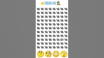Find odd number 61 🧐 #maths #gk #resoning #logical #riddles #mrcrazyiq #iq #trending #puzzle 🧐🫣
