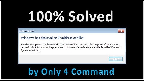 How to fix "windows has detected an ip address conflict windows 7" | 100% Solution