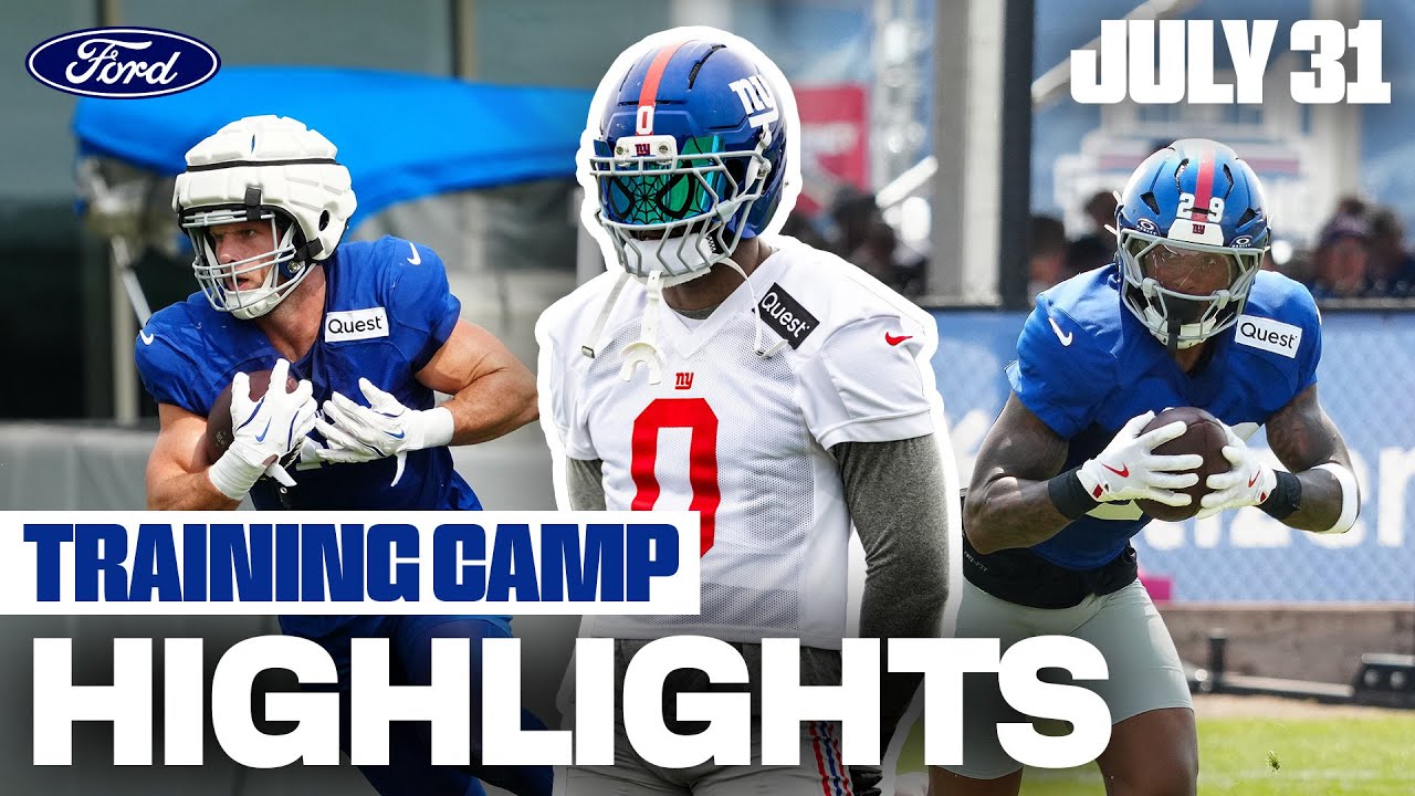 Training Camp Highlights: Top Plays and Moments | July 31 | New York Giants