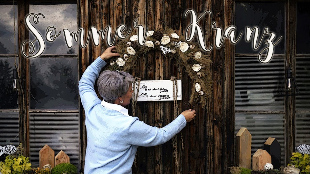 DIY Idee für individuellen SOMMERKRANZ | für außen oder innen