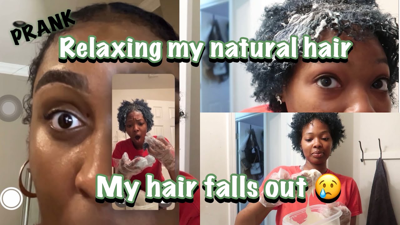 I RELAXED my natural hair prank on my mom & sis **my hair falls out** 😢 