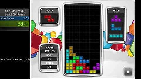 Tetris (Web) 300K Points 42.58 secodns