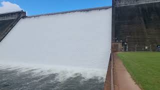 Tinaroo Dam overflow on the Atherton Tablelands North Queensland Australia.