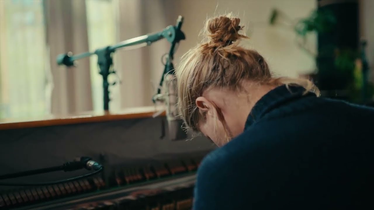 Challem recording a live session at Moon Music Studios