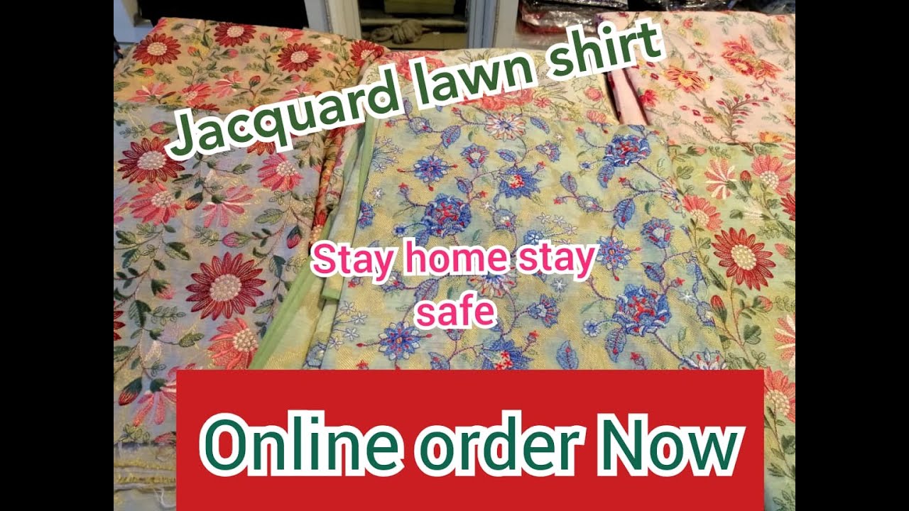 Embroidered lawn banarasi dress | Original jacquard lawn shirts with price | summer collection 2020