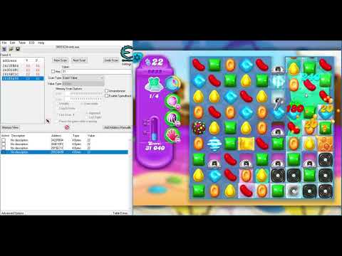 youtube video for cheat engine 6.5.1. candy crush soda